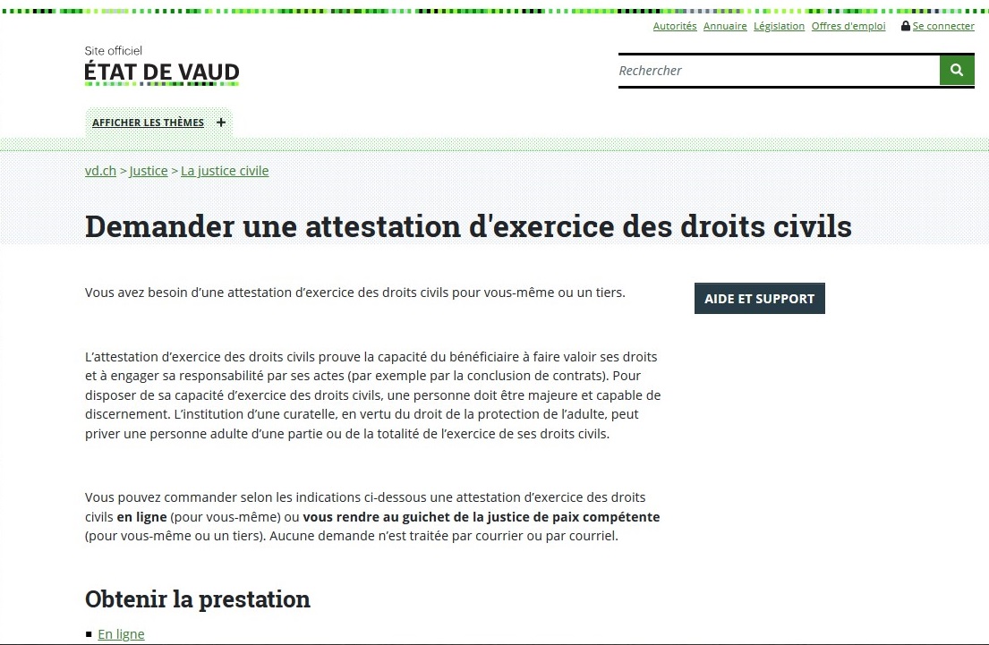 Nouvelle cyberprestation pour les administrés vaudois